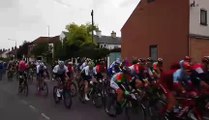 Tour Of Britain Bike Race Riders Pass Through Village