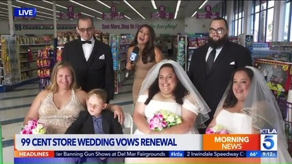 3 Couples Married on 9/9/09 in Aisle 9 of California 99 Cent Store Renew Their Wedding Vows 9 Years Later