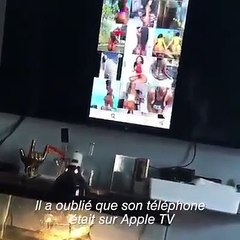 Grillé par sa femme à cause de son iPhone qui diffuse encore sur la TV