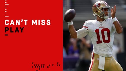 Can't-Miss Play: Jimmy G spins out of pressure for incredible TD pass to Pettis