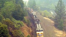 Fire Train Takes on Delta Fire in California's Shasta County