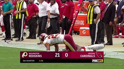 Quinton Dunbar picks off Sam Bradford's overthrow