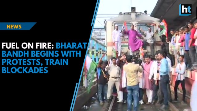 Fuel on fire: Bharat bandh begins with protests, train blockades