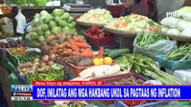 DOF, inilatag ang mga hakbang ukol sa pagtaas ng inflation