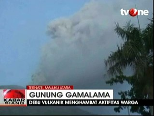 Debu Vulkanik Gunung Gamalama Hambat Aktifitas Warga Ternate