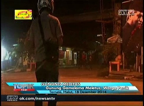 Gunung Gamalama Meletus, Warga Panik