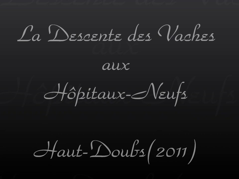 DESCENTE DES VACHES