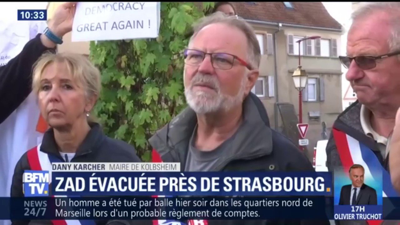 ZAD près de Strasbourg: "Si nous nous battons contre cette route, c'est aussi pour respirer mieux", dit le maire de Kolbsheim