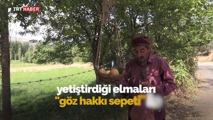 Yoldan geçenlere "göz hakkı sepeti" ile meyve ikramı
