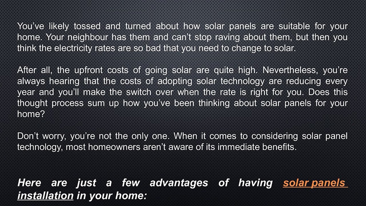 How Solar Panels are Suitable for your Home