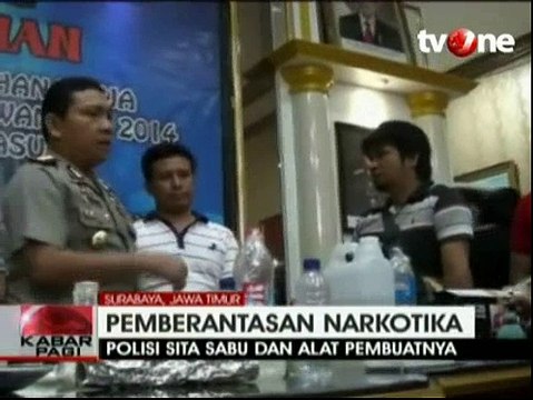 Polisi Gerebek Rumah Produksi Narkoba di Kawasan Elite Surabaya