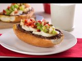 Molletes Dulces con Nutella | Postre de Nutella con frutas