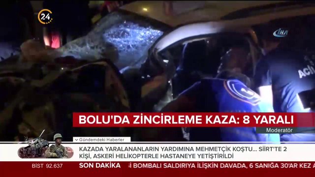 Bolu Dağı tüneli çıkışında kaza
