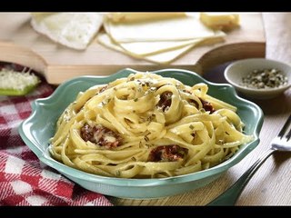 Pasta a los 4 Quesos con Jitomate Deshidratado