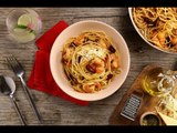 Pasta con Camarones al Ajillo Casera | Spaguetti con camarones