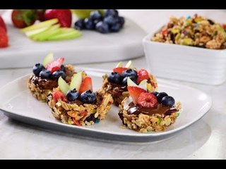 Canastitas de Muesli con Yogurt y Frutos Rojos