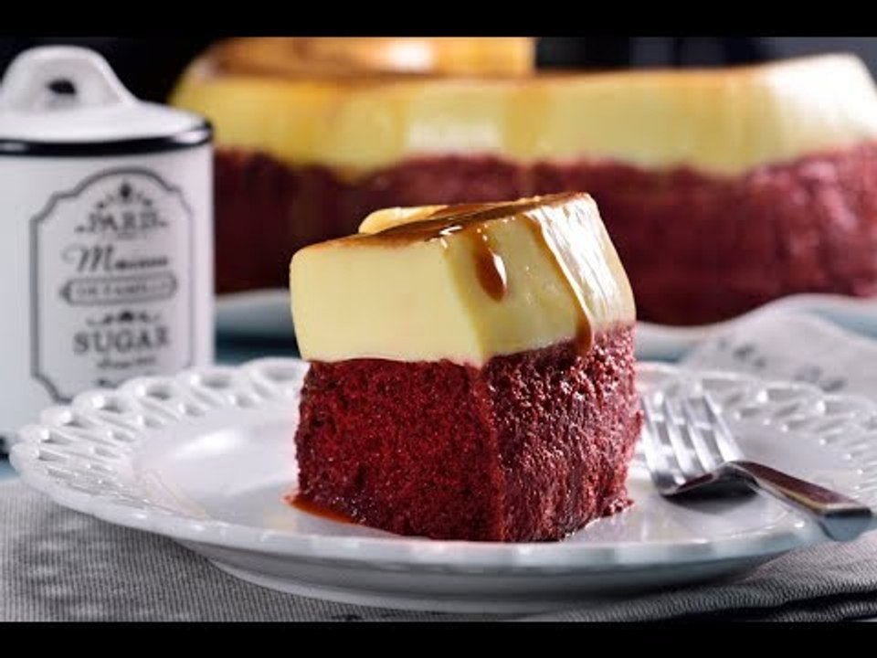 Pastel Imposible Red Velvet | Chocoflan Red Velvet