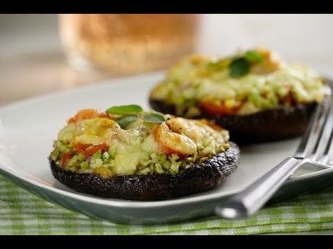Portobellos Gratinados Rellenos de Brócoli | Hongos rellenos de Brócoli