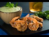 Camarones Empanizados con Aderezo de Jalapeño | Cómo hacer CAMARONES empanizados