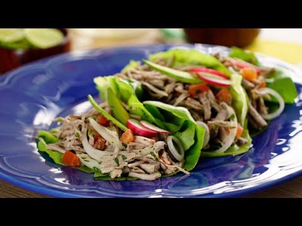 Tacos de Lechuga con Salpicón de Res