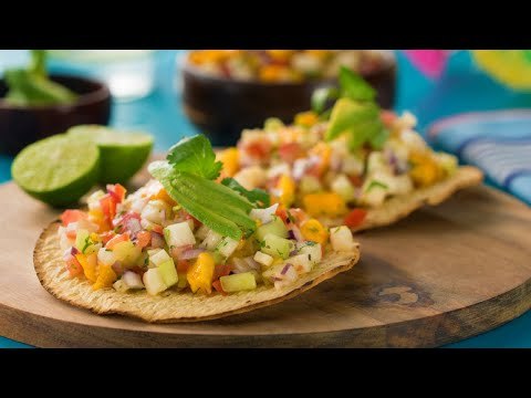 Tostadas de Ceviche de Jícama