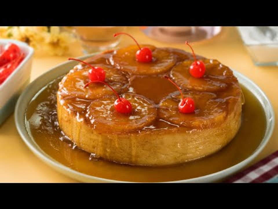 Flan Volteado de Piña
