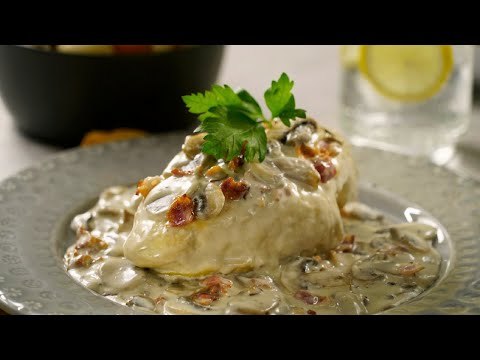 Pollo con Champiñones y Tocino