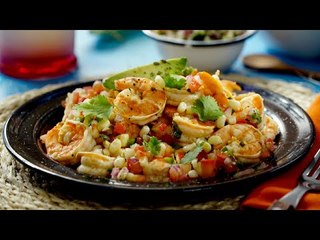 Camarones con Pico de Gallo