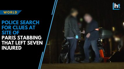 Police search for clues at site of Paris stabbing that left seven injured