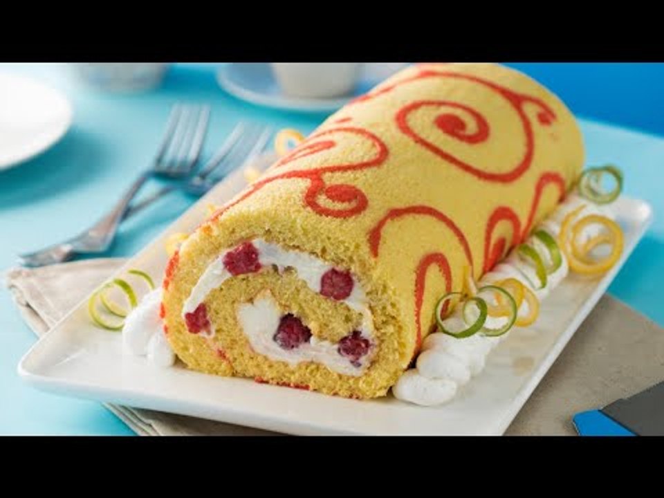 Rollo de Frambuesas con Queso