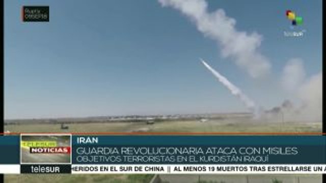 Gobierno iraní ataca con misiles objetivos del kurdistán iraquí