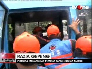 Petugas Suku Dinas Sosial Jakpus Gelar Razia Gepeng