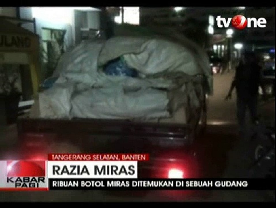 Polisi Sita Ribuan Botol Miras