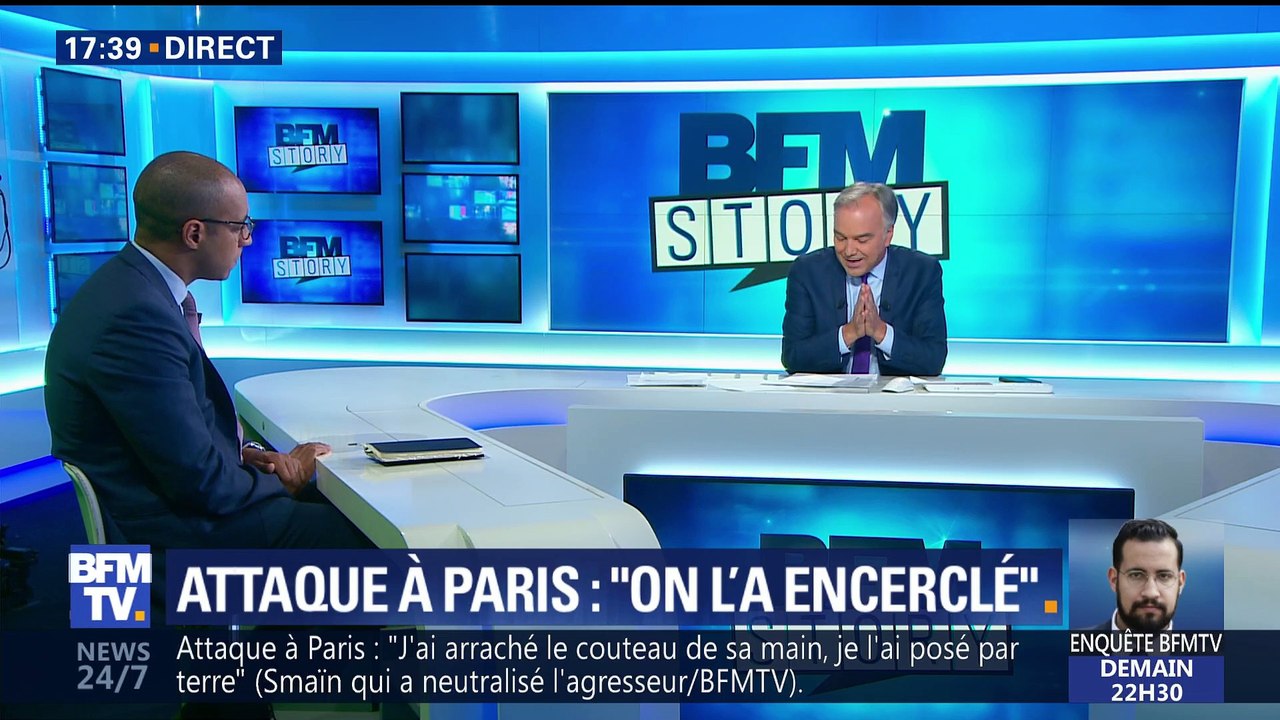 Attaque au couteau à Paris: l'assaillant a été maîtrisé et désarmé par des témoins (1/2)