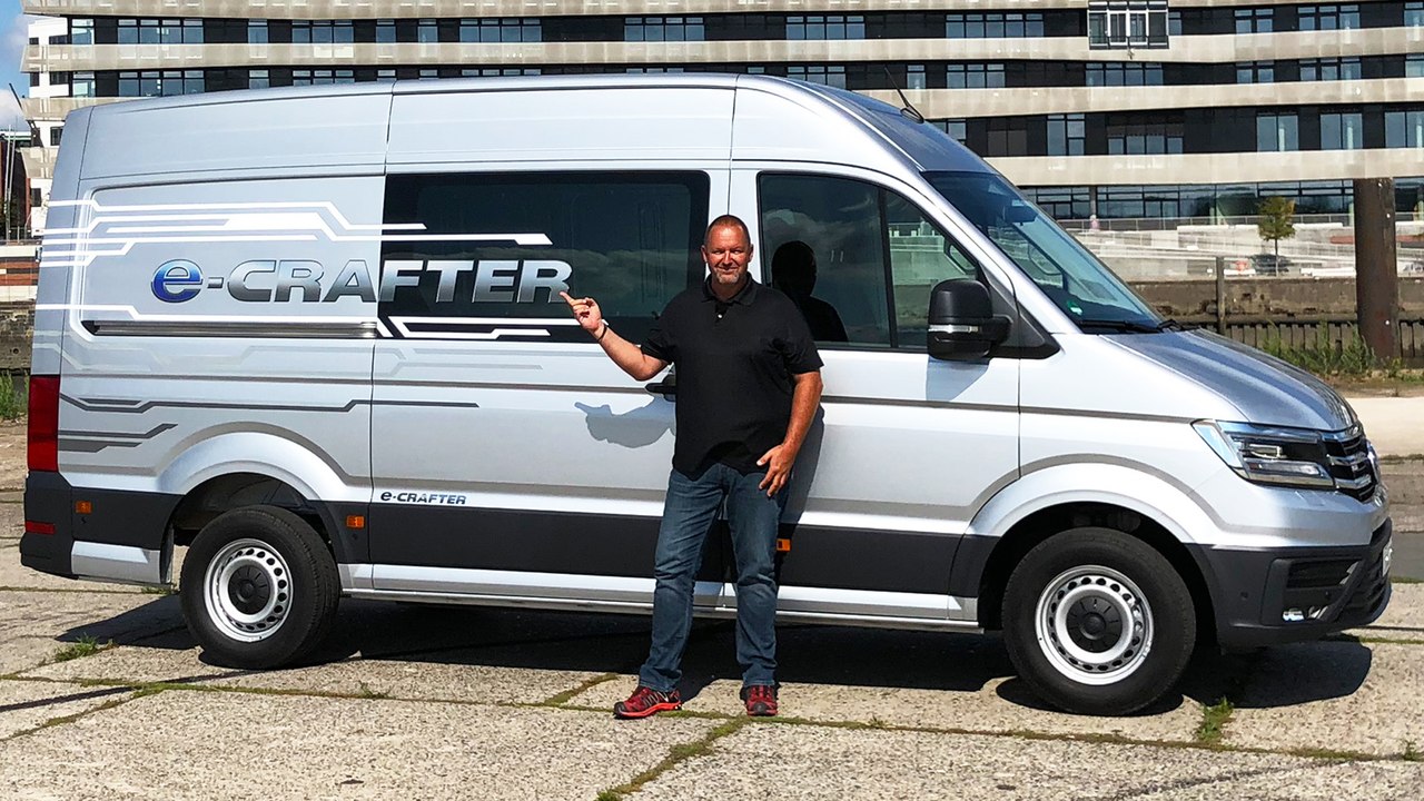Vw e-crafter - probefahrt im elektrischen volkswagen crafter