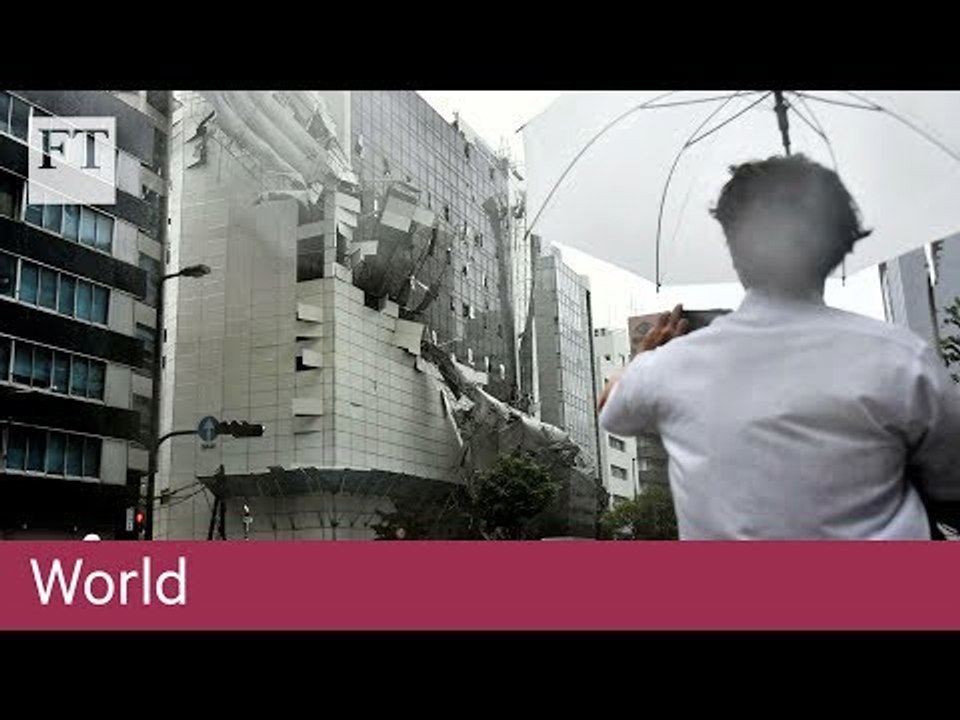 Typhoon Jebi hits Japan
