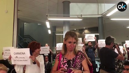 Vecinos de Chamberí contra la edil de Podemos: "Carmena nos censura, dictadura pura"