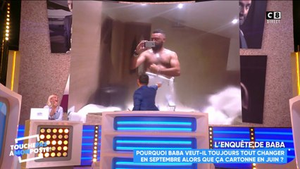Cyril Hanouna très gêné en voyant une photo de lui torse nu !