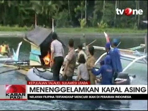 Polri Tenggelamkan 3 Kapal Asing Asal Filipina
