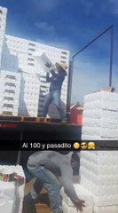 Men Efficiently Load Truck