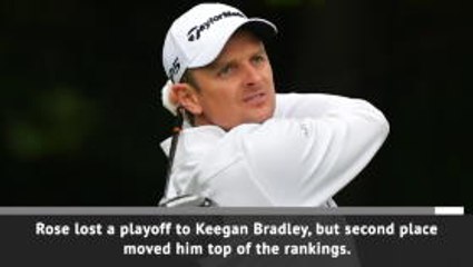 Rose becomes number one despite losing BMW Championship playoff