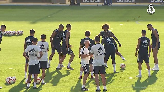 El Real Madrid entrenándose en Valdebebas
