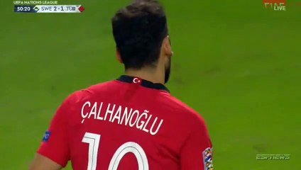 Hakan Calhanoglu Goal - Sweden 2-1 Turkey 10/09/2018