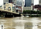 Rain Swells Pittsburgh Rivers, Submerges Riverside Walkway