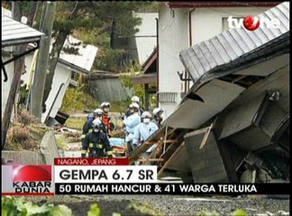 Gempa Jepang, 50 Rumah Hancur dan 41 Orang Terluka