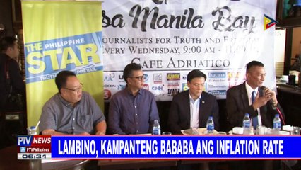 Lambino, kampanteng bababa ang inflation rate