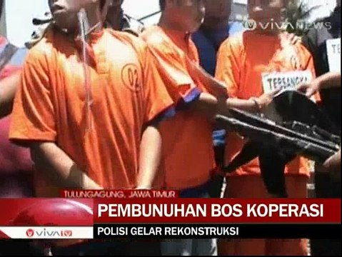 Polisi Gelar Rekonstruksi Kasus Pembunuhan Bos Koperasi