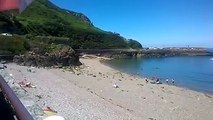 A panorama of Bouley Bay on Jersey's north coast where you can learn to scuba dive to PADI standards.