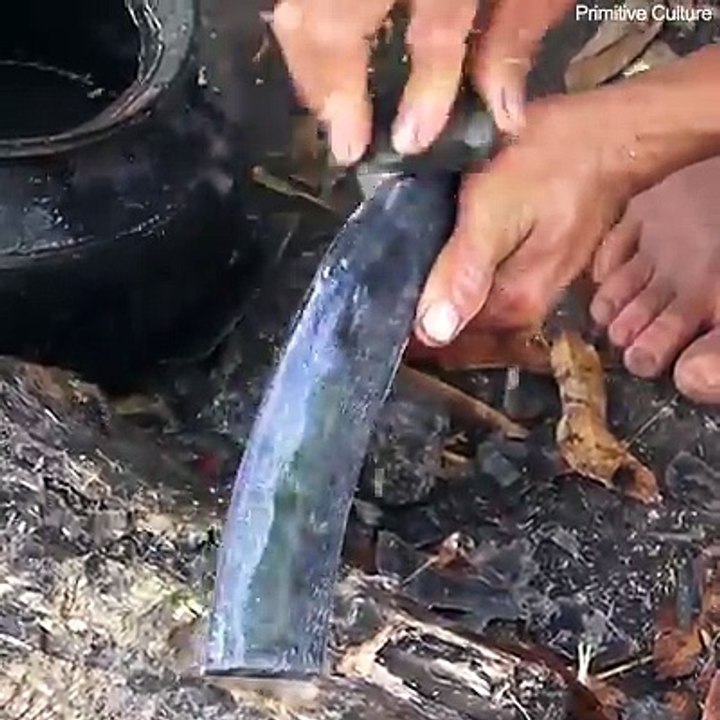 Making Knife from Buffalo Horn Credit: Kihala
