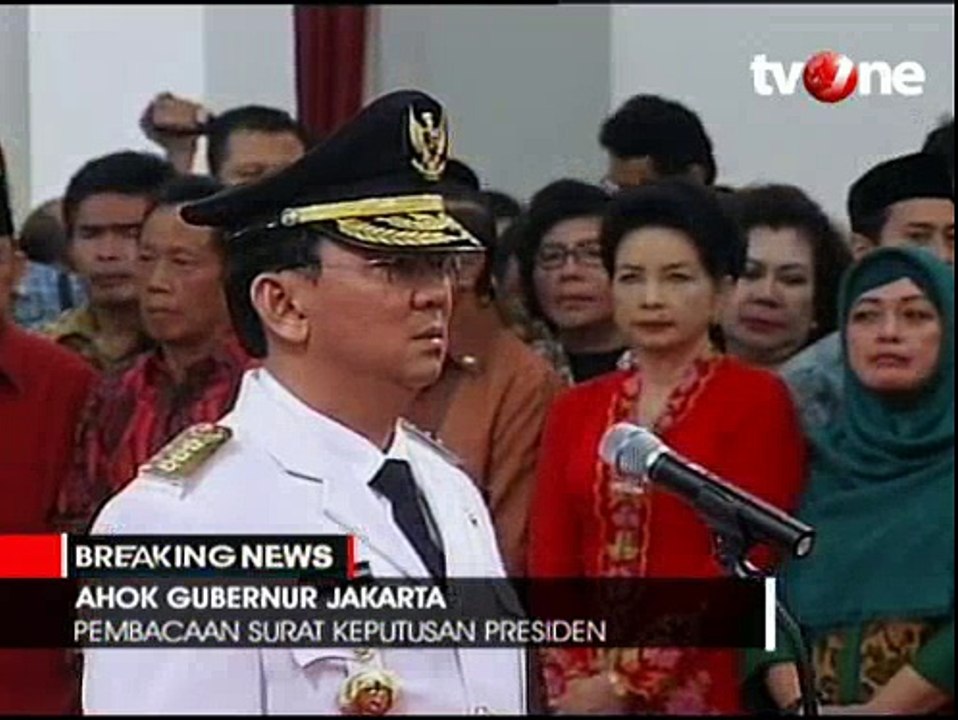 Ahok Resmi Dilantik Jadi Gubernur DKI